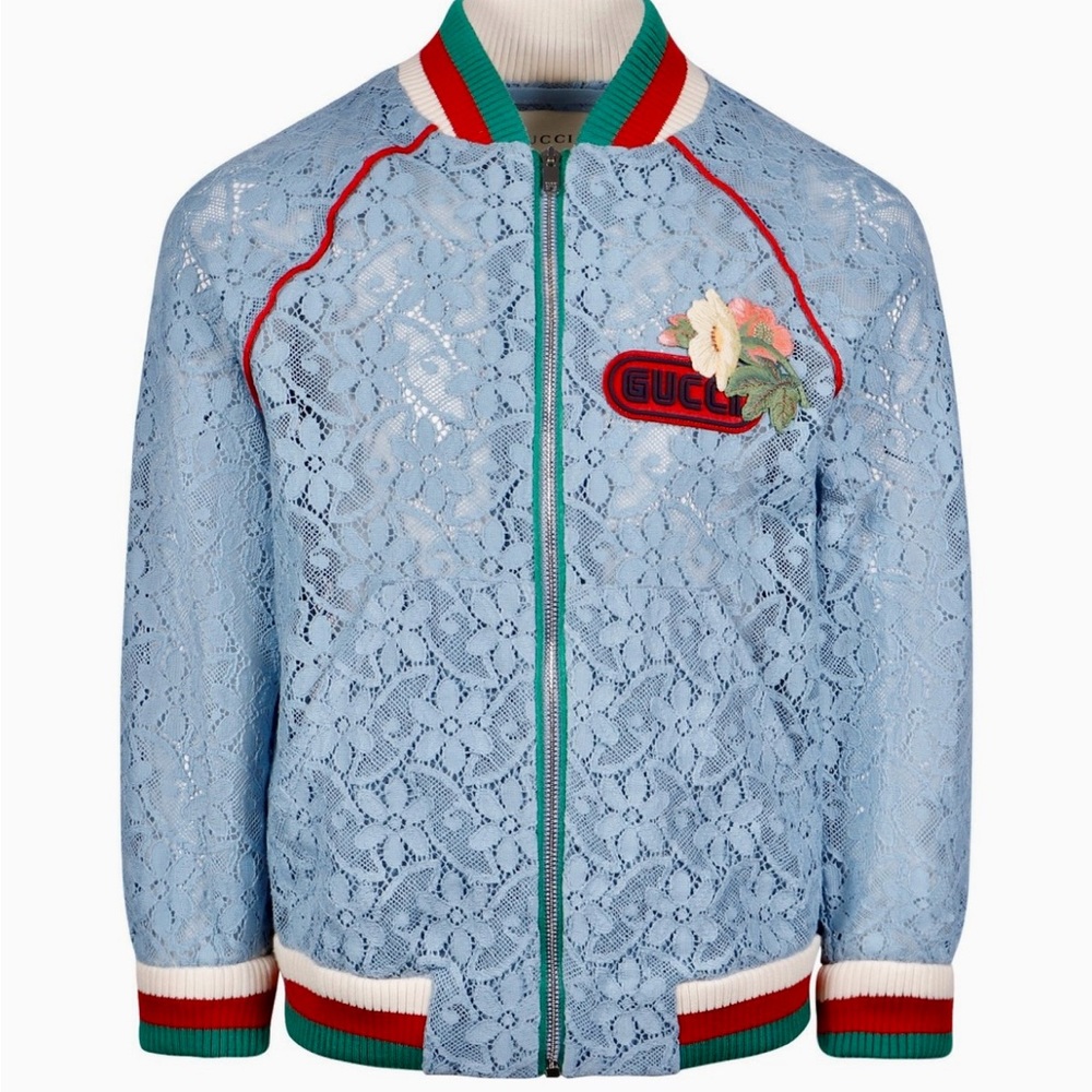 Will Fit Women’s XS - Gucci Kids Children’s Flower Lace Bomber Size 12